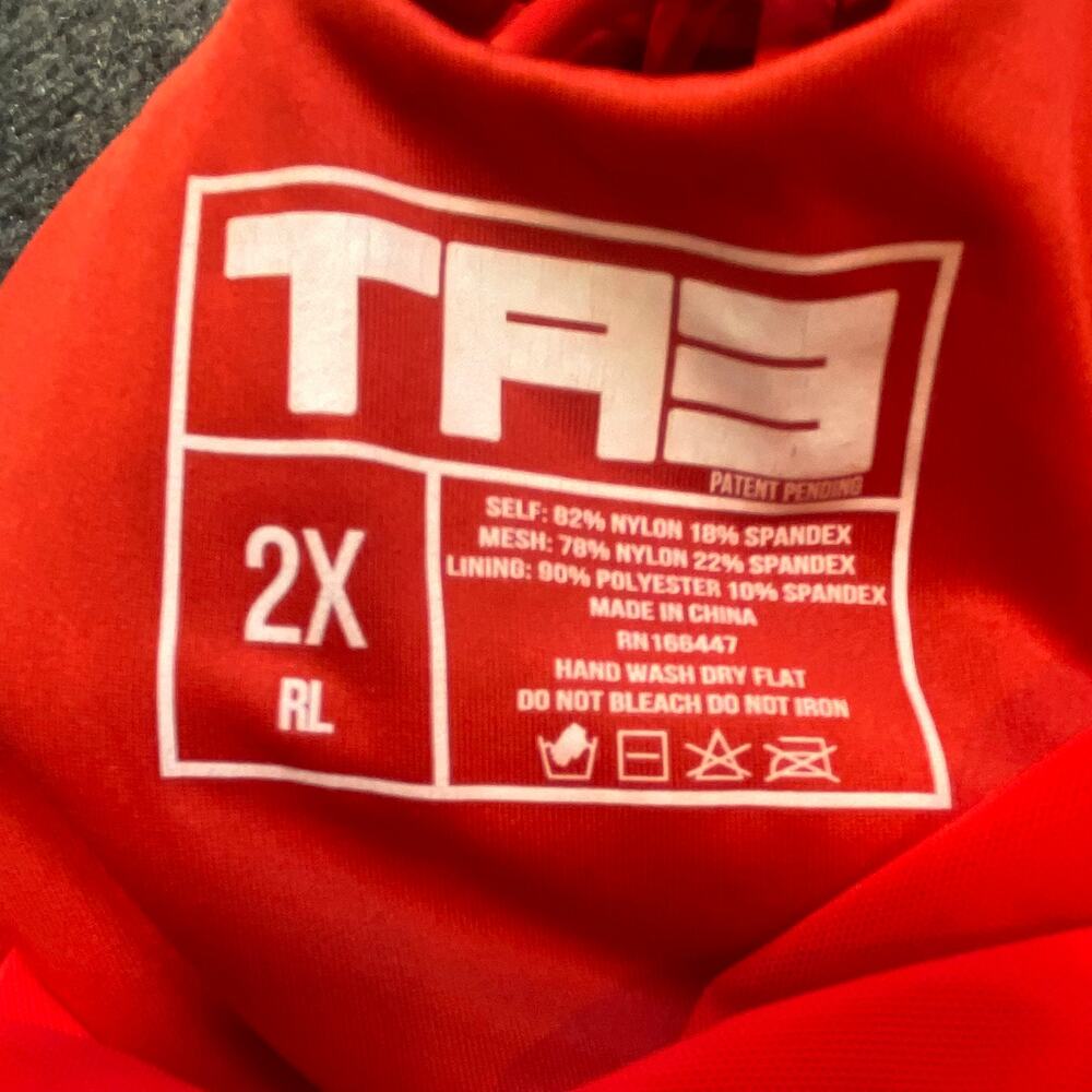 TA3 Women’s Red Square-Neck Swim Dress With Pockets 2X - Picture 7 of 10